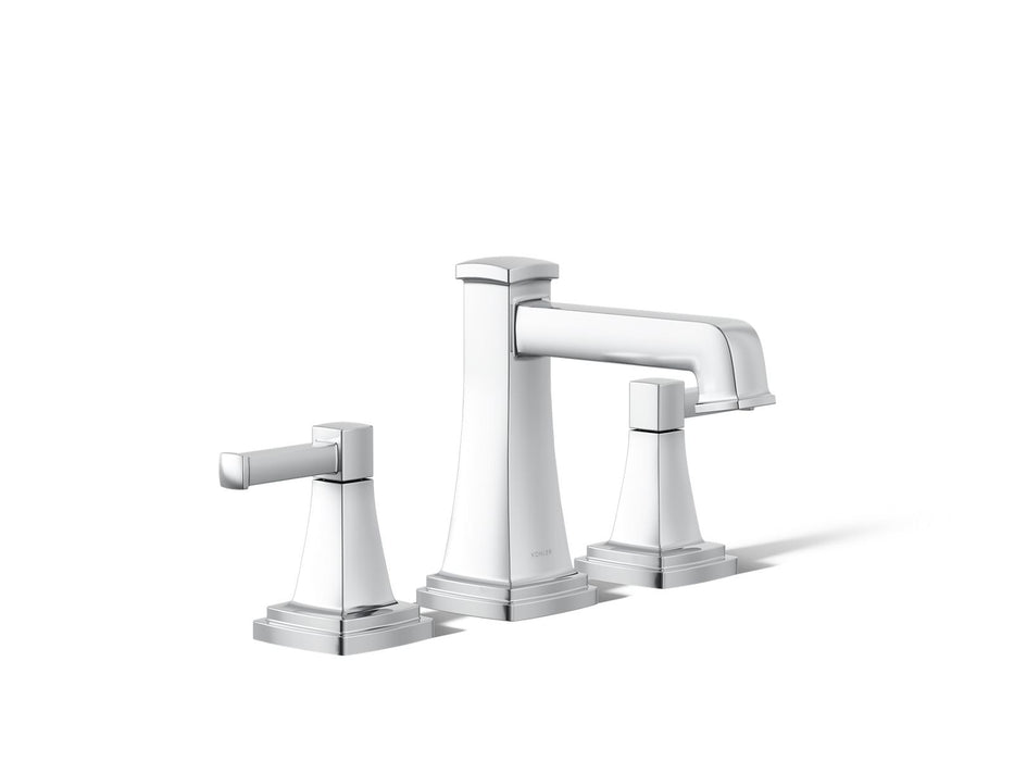 KOHLER K-27399-4N Riff Widespread bathroom sink faucet, 0.5 gpm, polished chrome