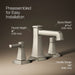 KOHLER K-27399-4N Riff Widespread bathroom sink faucet, 0.5 gpm, vibrant brushed nickel - view 3