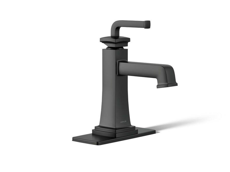 KOHLER K-27400-4N Riff Single-handle bathroom sink faucet, 0.5 gpm, matte black