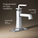 KOHLER K-27400-4N Riff Single-handle bathroom sink faucet, 0.5 gpm, polished chrome - view 3