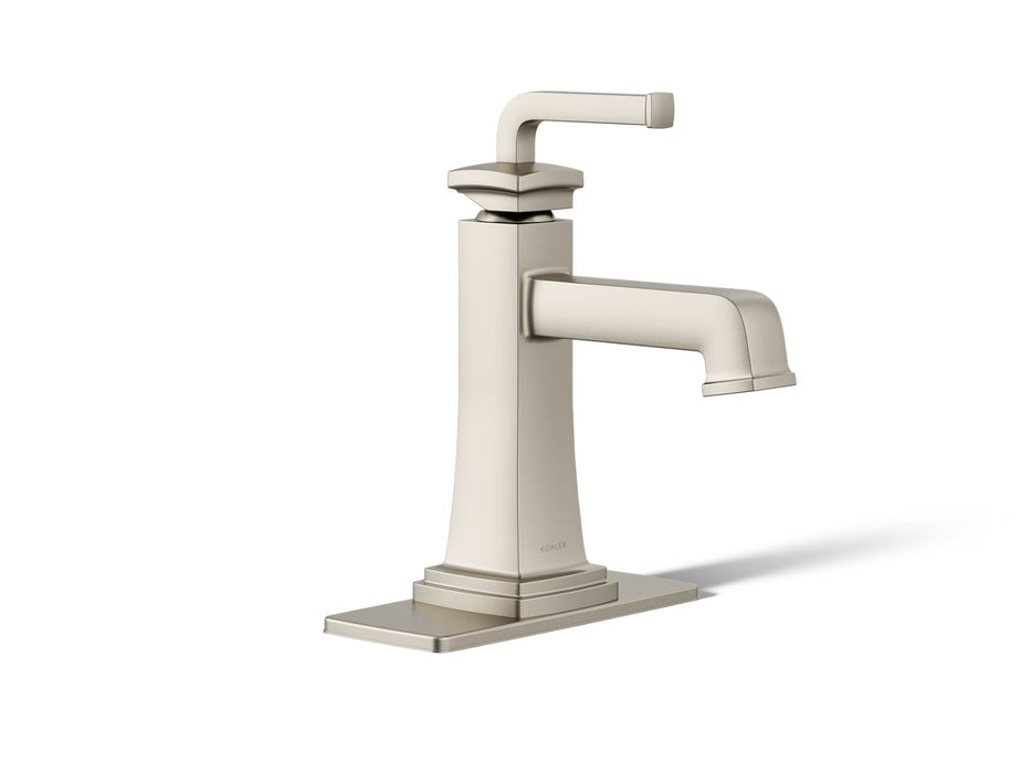 KOHLER K-27400-4N Riff Single-handle bathroom sink faucet, 0.5 gpm, vibrant brushed nickel
