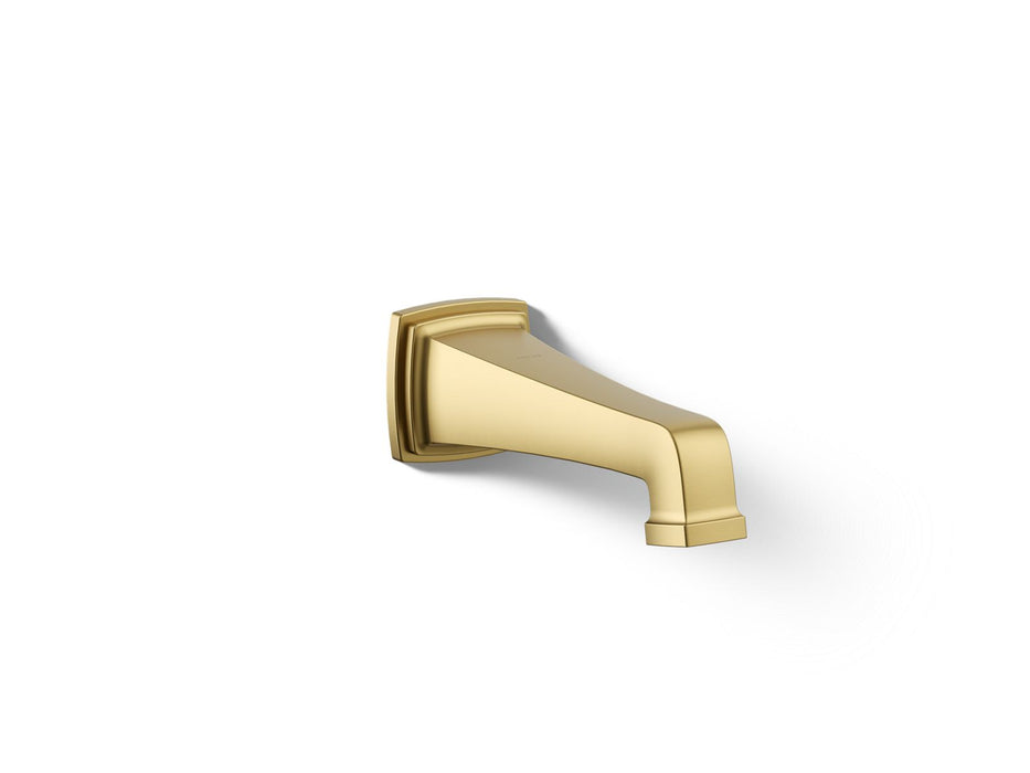 KOHLER K-27407 Riff Wall-mount bath spout, vibrant brushed moderne brass