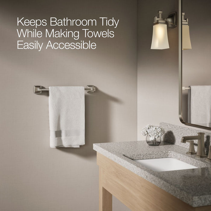KOHLER K-27409 Riff 18" towel bar, vibrant brushed nickel - view 4