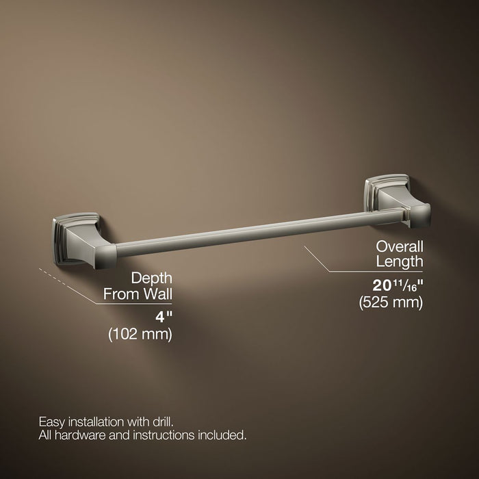 KOHLER K-27409 Riff 18" towel bar, vibrant polished nickel - view 5