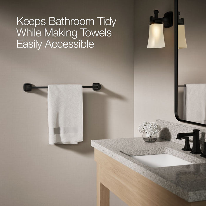 KOHLER K-27410 Riff 24" towel bar, matte black - view 5