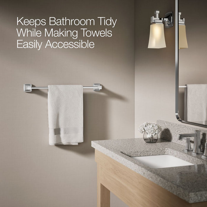 KOHLER K-27410 Riff 24" towel bar, polished chrome - view 4