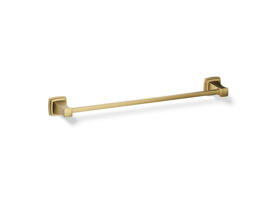KOHLER K-27410 Riff 24" towel bar, vibrant brushed moderne brass