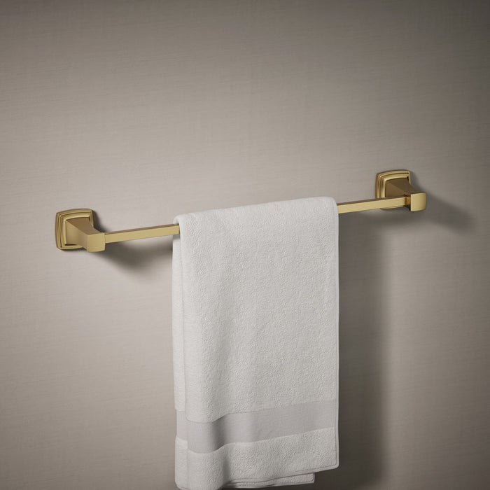KOHLER K-27410 Riff 24" towel bar, vibrant brushed moderne brass - view 3