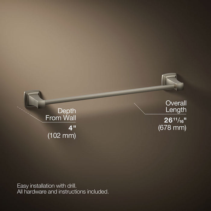 KOHLER K-27410 Riff 24" towel bar, vibrant brushed nickel - view 5