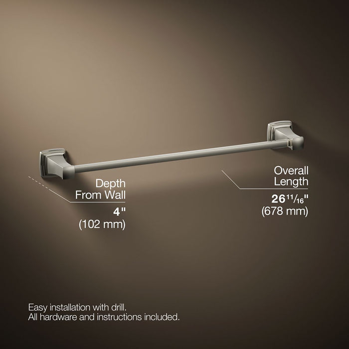 KOHLER K-27410 Riff 24" towel bar, vibrant polished nickel - view 5