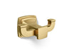 KOHLER K-27411 Riff Double robe hook, vibrant brushed moderne brass