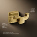 KOHLER K-27411 Riff Double robe hook, vibrant brushed moderne brass - view 4