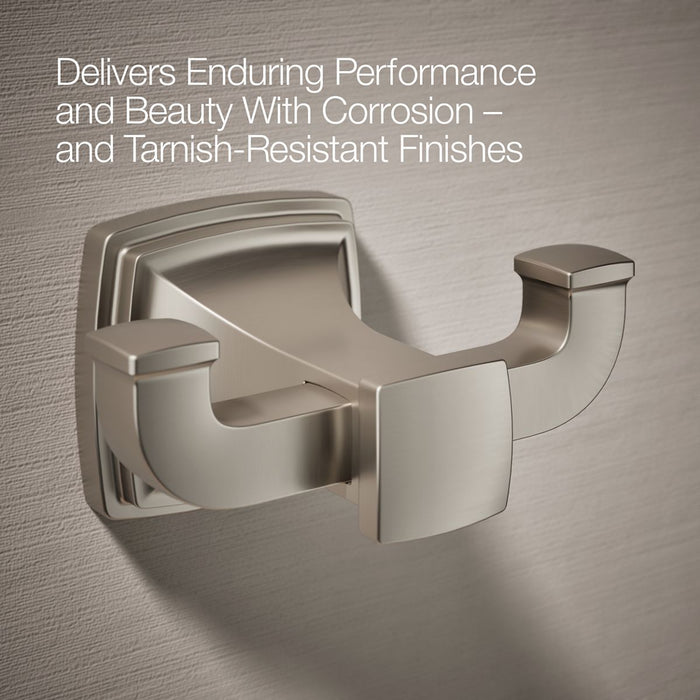 KOHLER K-27411 Riff Double robe hook, vibrant brushed nickel - view 5