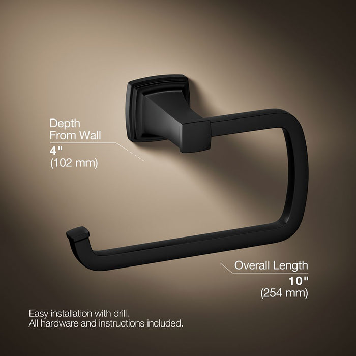 KOHLER K-27412 Riff Towel ring, matte black - view 5