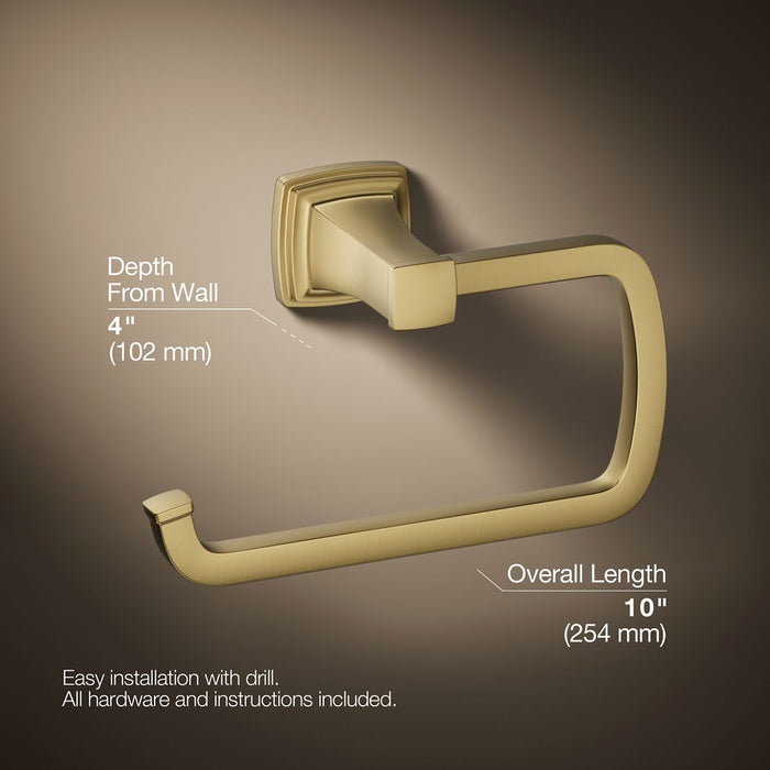 KOHLER K-27412 Riff Towel ring, vibrant brushed moderne brass - view 5