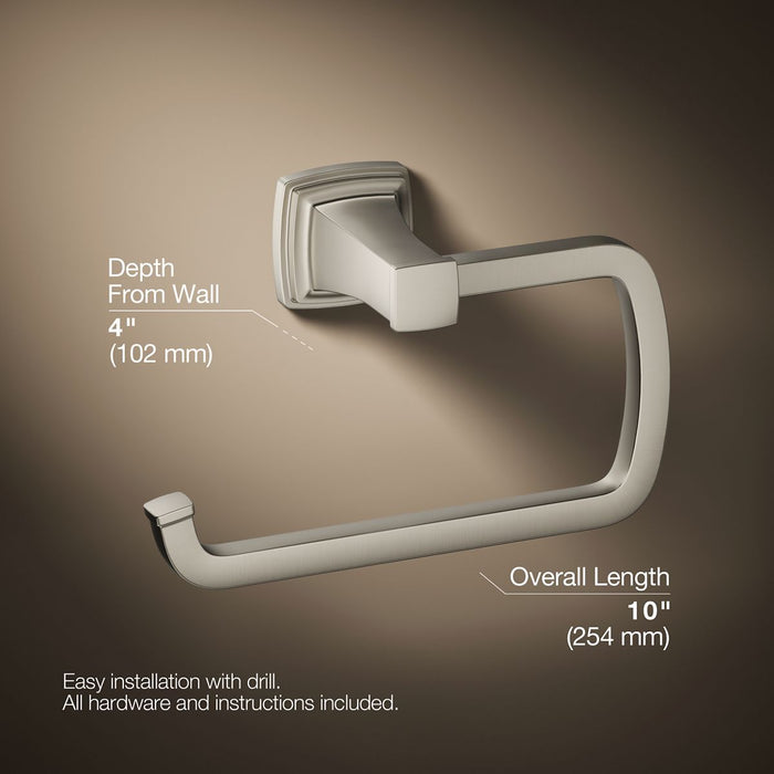 KOHLER K-27412 Riff Towel ring, vibrant brushed nickel - view 5