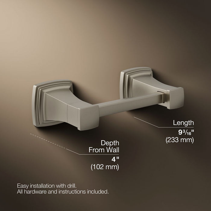 KOHLER K-27413 Riff Pivoting toilet paper holder, vibrant brushed nickel - view 5