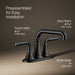 KOHLER K-27414-4 Tone Centerset bathroom sink faucet, 1.2 gpm, matte black - view 3