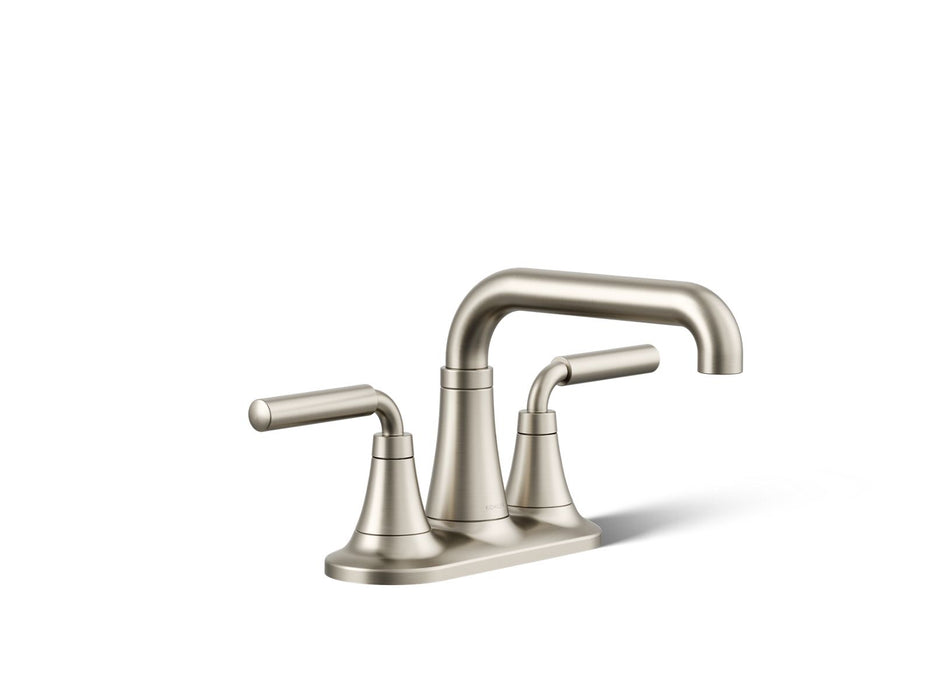 KOHLER K-27414-4 Tone Centerset bathroom sink faucet, 1.2 gpm, vibrant brushed nickel