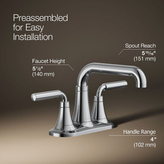 KOHLER K-27414-4K Tone Centerset bathroom sink faucet, 1.0 gpm