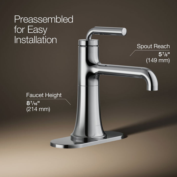 KOHLER K-27415-4K Tone Single-handle bathroom sink faucet, 1.0 gpm, polished chrome - view 3
