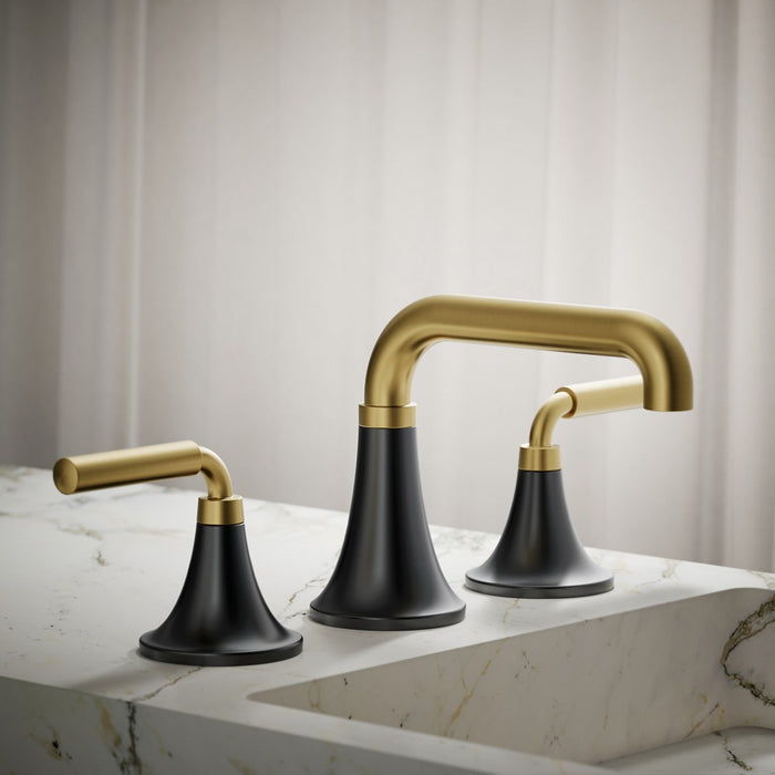KOHLER K-27416-4 Tone Widespread bathroom sink faucet, 1.2 gpm