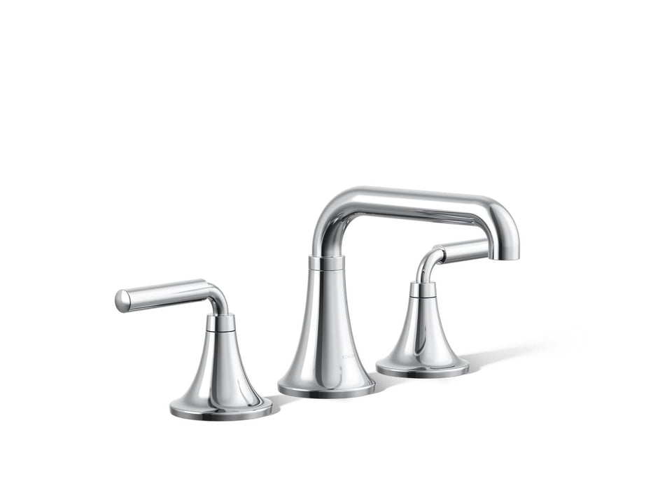 KOHLER K-27416-4 Tone Widespread bathroom sink faucet, 1.2 gpm, polished chrome