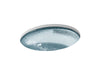 KOHLER K-2741 Whist 19" oval undermount bathroom sink, no overflow, translucent dusk