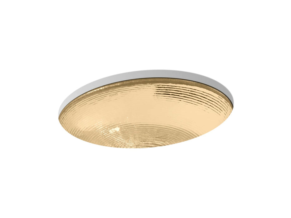 KOHLER K-2741 Whist 19" oval undermount bathroom sink, no overflow, translucent sandalwood
