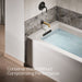 KOHLER K-27422 Tone Wall-mount bath spout with diverter, matte black with brushed moderne brass - view 4
