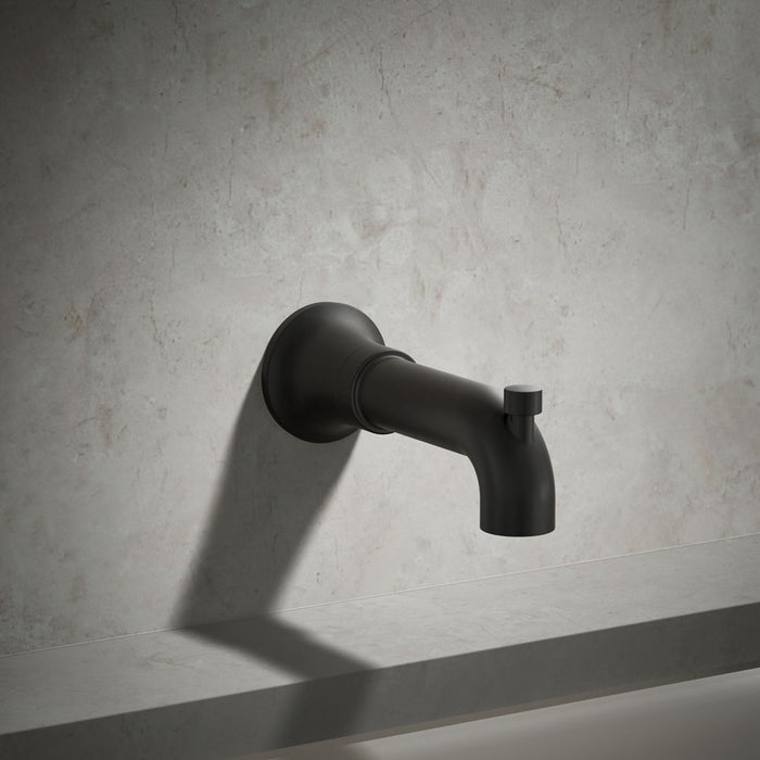 KOHLER K-27422 Tone Wall-mount bath spout with diverter, matte black - view 5