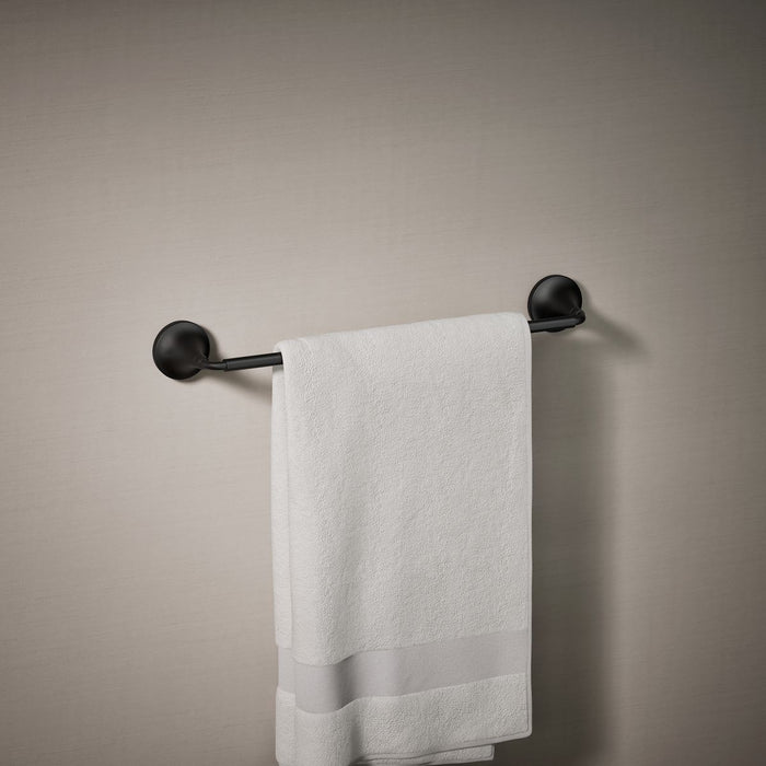 KOHLER K-27425 Tone 18" towel bar, matte black - view 4