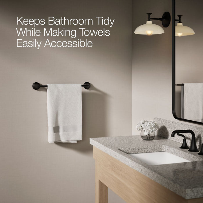 KOHLER K-27425 Tone 18" towel bar, matte black - view 5