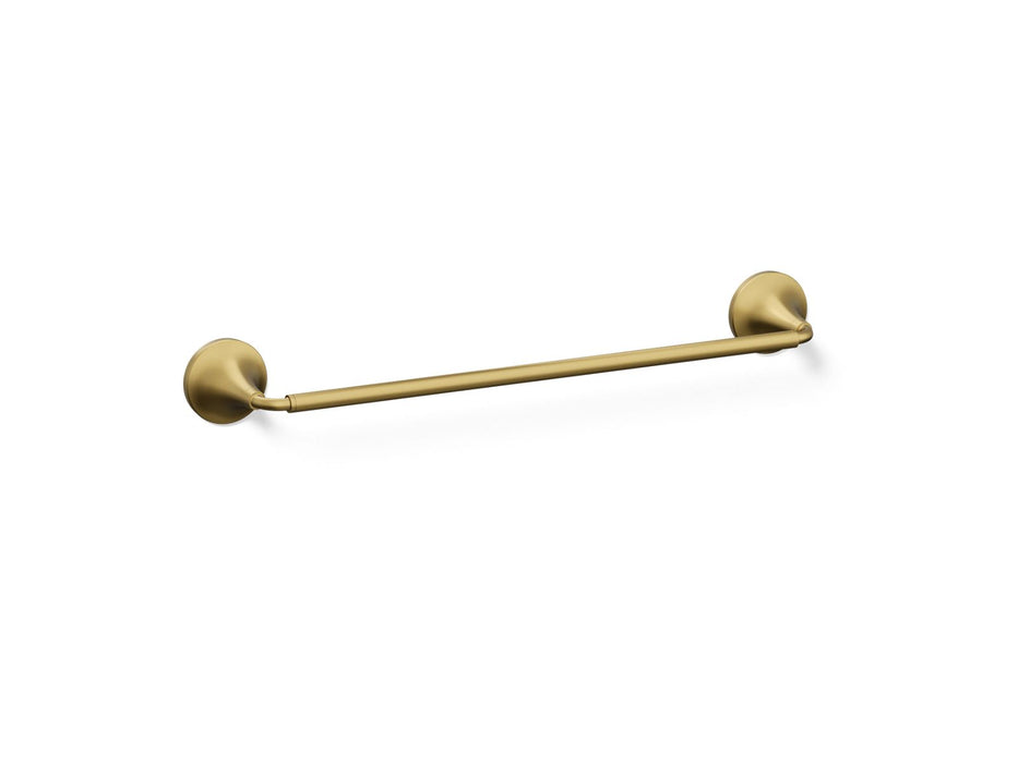 KOHLER K-27425 Tone 18" towel bar, vibrant brushed moderne brass