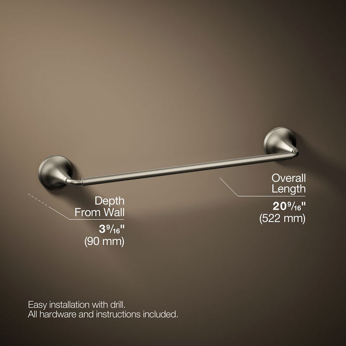 KOHLER K-27425 Tone 18" towel bar, vibrant brushed nickel - view 5