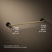 KOHLER K-27426 Tone 24" towel bar, matte black with brushed moderne brass - view 5