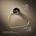 KOHLER K-27428 Tone Towel ring, matte black with brushed moderne brass - view 5