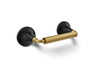 KOHLER K-27429 Tone Pivoting toilet paper holder, matte black with brushed moderne brass