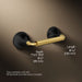 KOHLER K-27429 Tone Pivoting toilet paper holder, matte black with brushed moderne brass - view 5