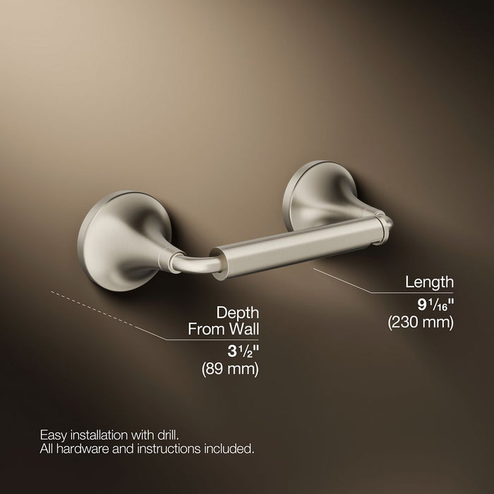 KOHLER K-27429 Tone Pivoting toilet paper holder, vibrant brushed nickel - view 5