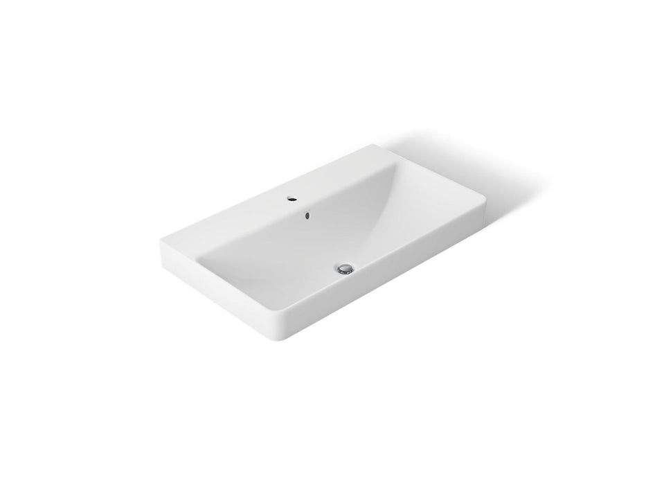 KOHLER K-2749-1 Vox 35-1/2" rectangular vessel bathroom sink, white