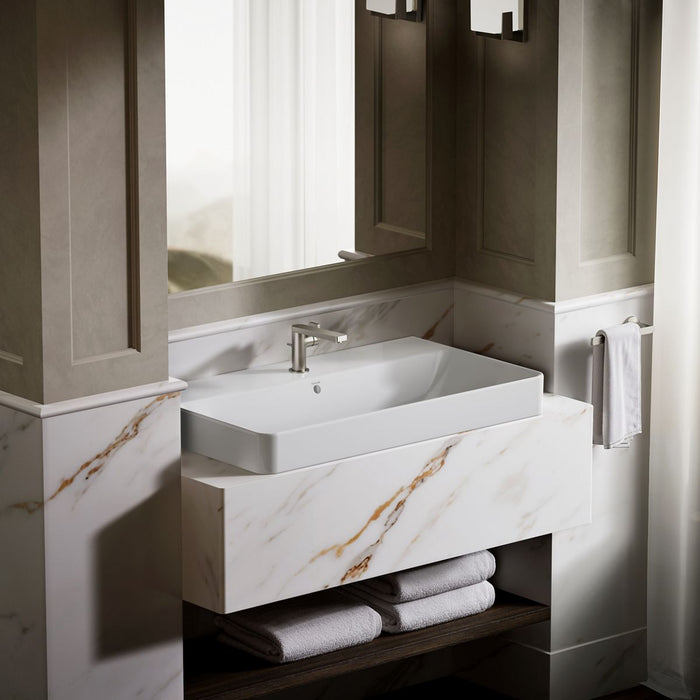 KOHLER K-2749-1 Vox 35-1/2" rectangular vessel bathroom sink, white - view 3
