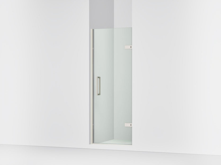 KOHLER K-27576-10L Composed 27-5/8"?Çô28-3/8" W x 71-1/2" H frameless pivot shower door with 3/8" Crystal Clear glass and...