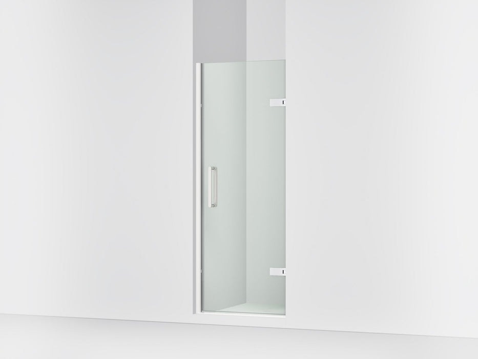 KOHLER K-27576-10L Composed 27-5/8"?Çô28-3/8" W x 71-1/2" H frameless pivot shower door with 3/8" Crystal Clear glass and...
