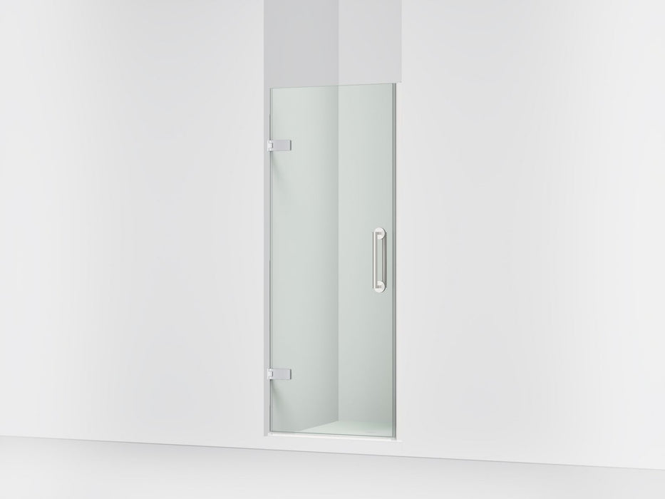 KOHLER K-27583-10L Components 29-5/8"?Çô30-3/8" W x 71-1/2" H frameless pivot shower door with 3/8" Crystal Clear glass...