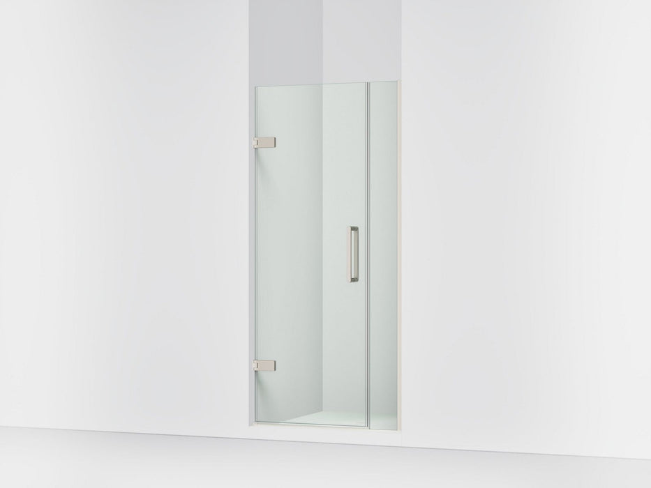 KOHLER K-27588-10L Composed 33-5/8"?Çô34-3/8" W x 71-1/2" H frameless pivot shower door with 3/8" Crystal Clear glass and...