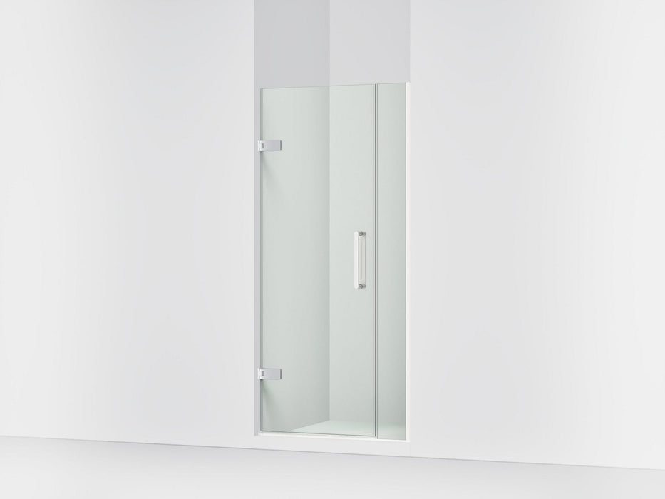 KOHLER K-27588-10L Composed 33-5/8"?Çô34-3/8" W x 71-1/2" H frameless pivot shower door with 3/8" Crystal Clear glass and...