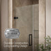KOHLER K-27588-10L Composed 33-5/8"?Çô34-3/8" W x 71-1/2" H frameless pivot shower door with 3/8" Crystal Clear glass and...