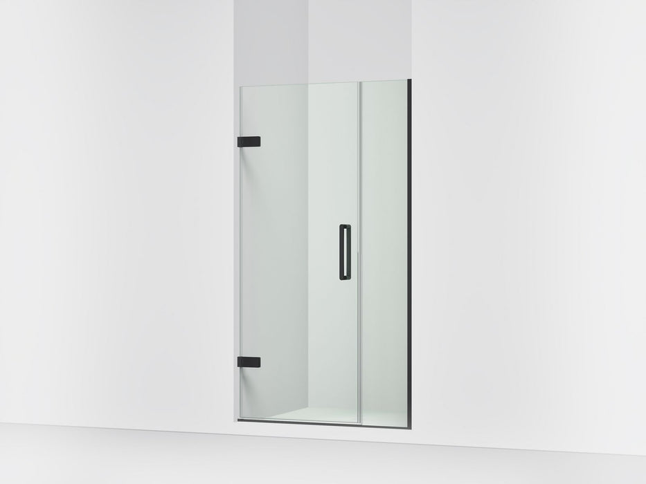 KOHLER K-27600-10L Composed 39-5/8"?Çô40-3/8"W x 71-1/2"H frameless pivot shower door with 3/8" Crystal Clear glass and...
