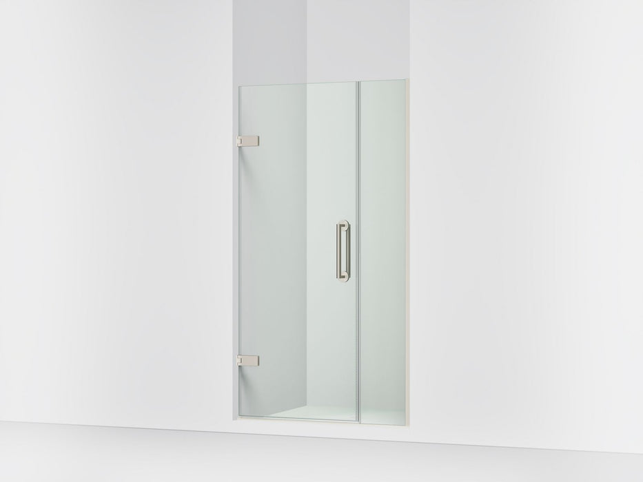 KOHLER K-27601-10L Components 39-5/8"?Çô40-3/8"W x 71-1/2"H frameless pivot shower door with 3/8" Crystal Clear glass and...